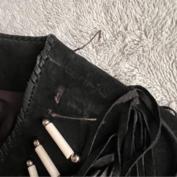 Vintage Echo Mountain Arturo Arocha Suede Leather Fringe Southwest Beaded Jacket - Picture 12 of 14